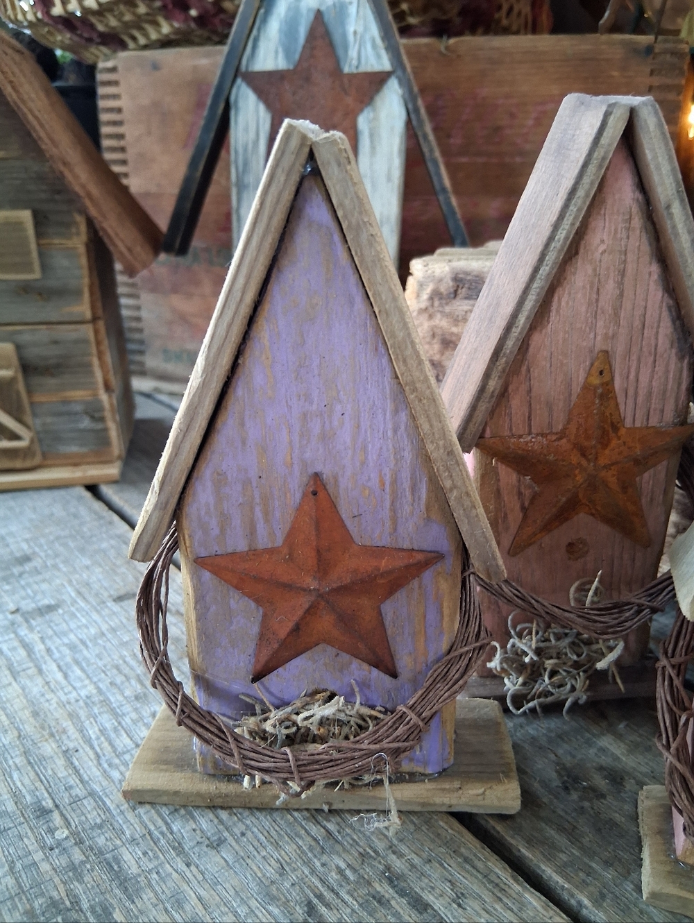 Primitive Birdhouse (Purple))